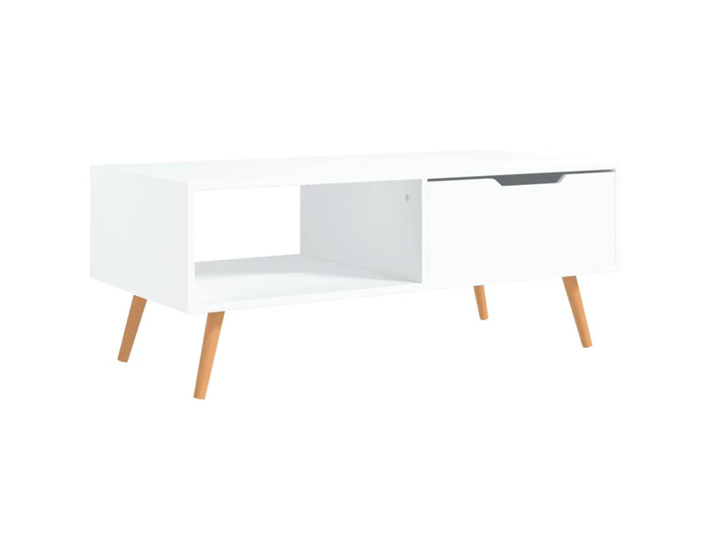 vidaXL Coffee Table White 100x49.5x43 cm Engineered Wood