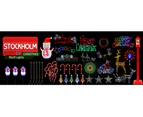 Stockholm 78x98CM Christmas Lights 36 LEDs/m Motif Lights Rope Santa Claus Motorbike Multi Colour