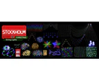 Stockholm 2.5x1.3M Christmas Lights 150 LED String Lights Solar Star Net Multi Colour Outdoor Garden