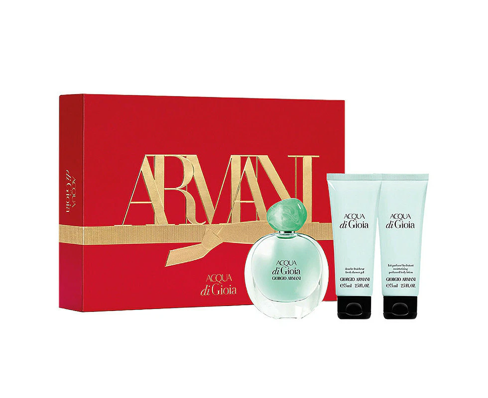 Giorgio Armani Acqua Di Gioia 3 Piece 50ml Eau De Parfum