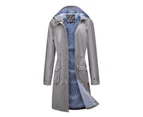 Women's Lightweight Raincoat Waterproof Windbreaker Striped Lined Outdoor Hooded Windbreake-grey