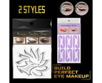 Eyeliner Eyeshadow Stencil Set Eye Makeup Fox Template Non-Woven 12 Styles Cards