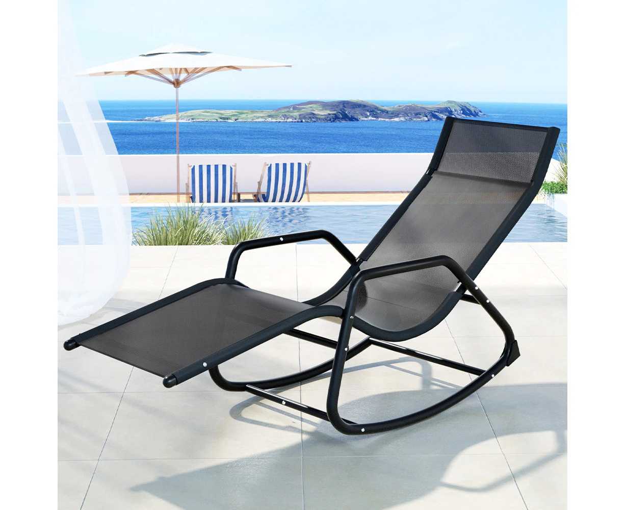 Gardeon Sun Lounge Rocking Chair Outdoor Lounger Patio Furniture Pool Garden