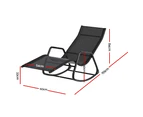 Gardeon Sun Lounge Rocking Chair Outdoor Lounger Patio Furniture Pool Garden