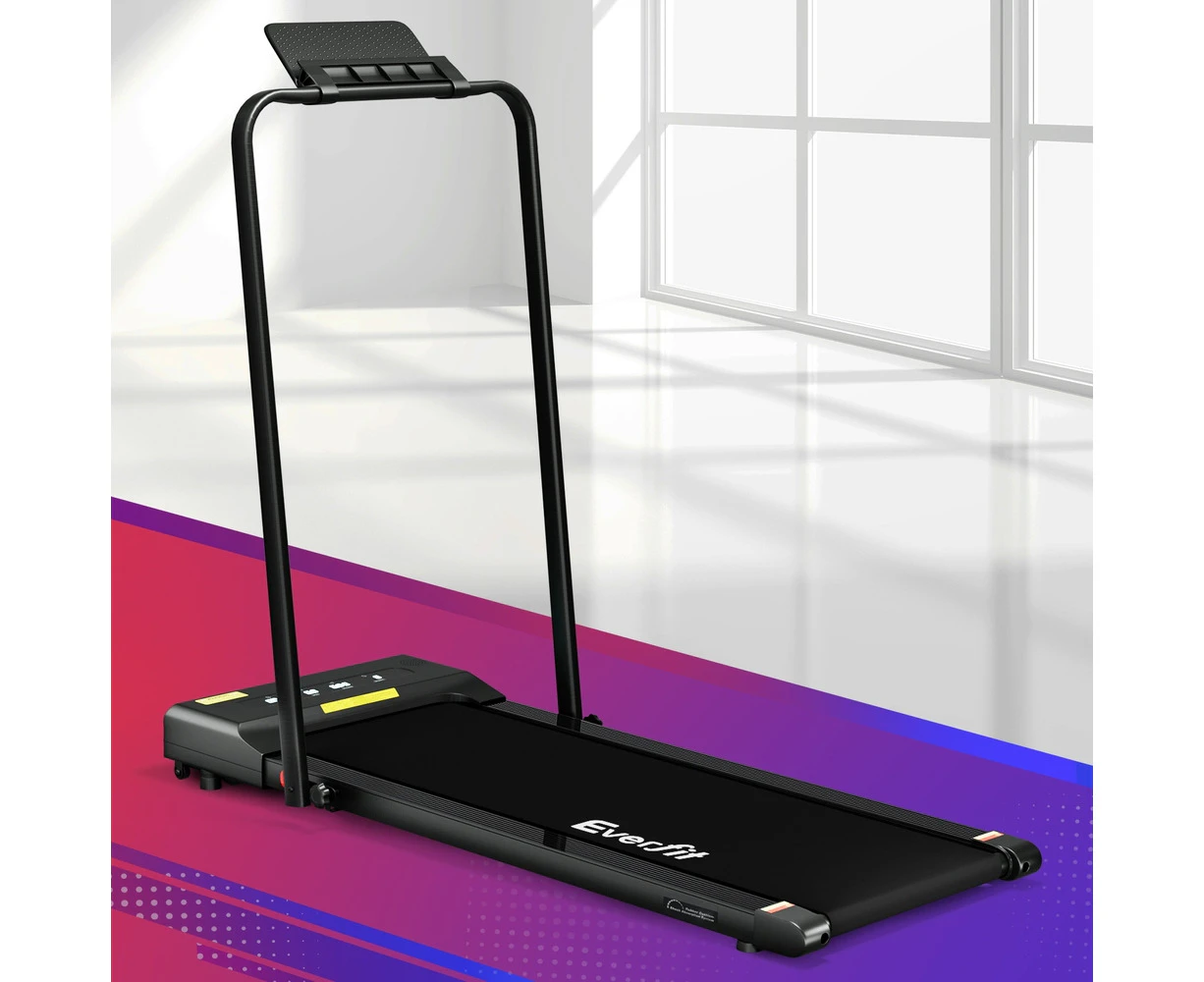 Everfit Treadmill Electric Walking Pad Under Desk Home Gym Fitness 380mm Black