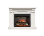 Ascot 2000w Electric Fireplace Heater White Mantel Suite With 30 Primo Insert