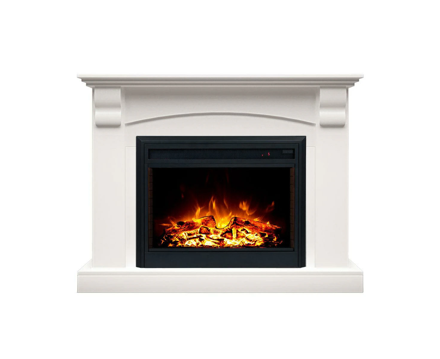 Ascot 2000w Electric Fireplace Heater White Mantel Suite With 30 Moonlight Insert