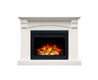 Ascot 2000w Electric Fireplace Heater White Mantel Suite With 30 Moonlight Insert