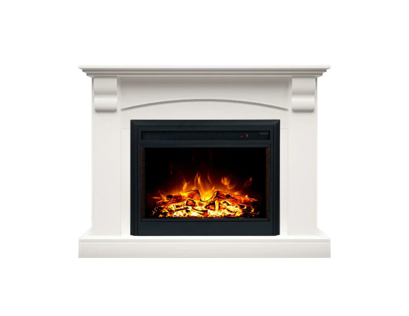Ascot 2000w Electric Fireplace Heater White Mantel Suite With 30 Moonlight Insert