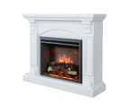 Cove 2000w Electric Fireplace Heater White Mantel Suite With 30 Primo Insert