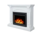 Cove 2000w Electric Fireplace Heater White Mantel Suite With 30 Moonlight Insert