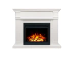 George 2000w Electric Fireplace Heater White Mantel Suite With 30 Moonlight Insert