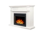 George 2000w Electric Fireplace Heater White Mantel Suite With 30 Moonlight Insert