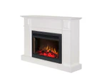 Berwick 2000w Electric Fireplace Heater White Mantel Suite With 30 Moonlight Insert