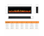 Provence 1500w 72 Inch Recessed / Wall Mounted Electric Fireplace