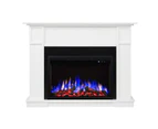Cannes 1500w Electric Fireplace Heater White Mantel Suite With 30 Reno Insert