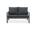 Florence 4 Seater Charcoal Aluminium Sofa Lounge Set Dark Grey Cushion