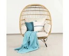 Bernice Pe Wicker Egg Chair With Legs Light Brown