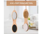 Foot File Callus Remover, Multi-Purpose 4 In 1 Feet Pedicure Scrubber Exfoliator Tools