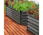 Livsip x2 Garden Raised Bed Vegetable Planter Kit Galvanised Steel 240x80x45CM