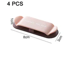 Cable Holder Clips 4 Pack Cord Organizer Management Clip Self Adhesive,Pink