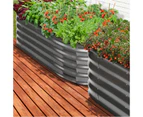 Livsip x2 Garden Bed 160X80X42CM Oval Galvanised Raised Steel Vegetable Planter