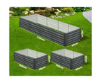 Livsip x2 Garden Bed 320x80x45CM Kits Raised Instant Planter Galvanised Steel