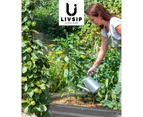 Livsip x2 Galvanised Raised Garden Bed Steel Instant Planter Oval 240X80X42CM