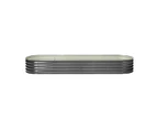 Livsip x2 Garden Bed 320X80X42CM Steel Galvanised Raised Instant Planter Oval