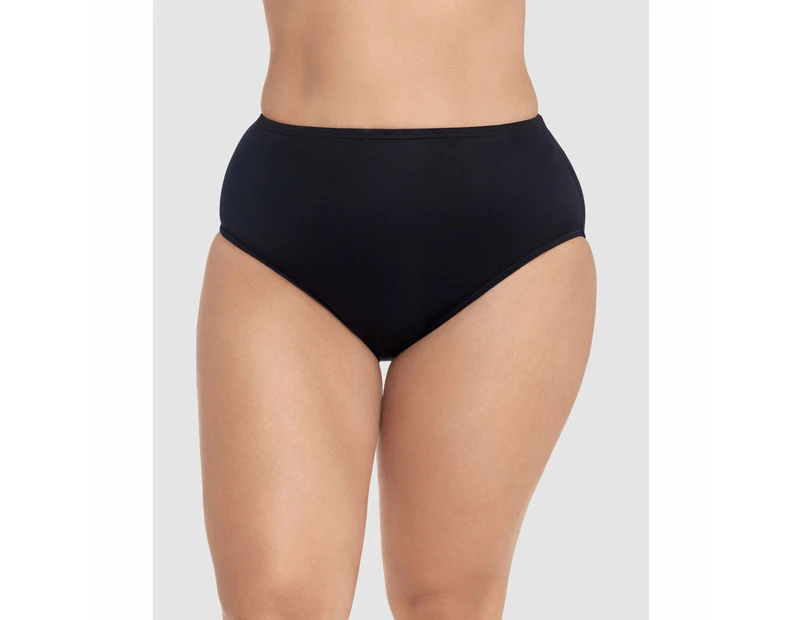Miraclesuit Swim Women's Full Coverage Shaping Bikini Bottoms PLUS in Black, Midnight - Black