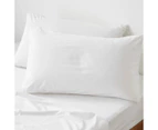 Arlo Stonewash 2 Pack Pillowcases - White