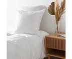 Arlo Stonewash European Pillowcase - White