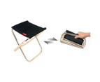 Portable Folding Chair with Storage Bag Outdoor Camping Stool Seat Free Bonus Storage Bag-Black