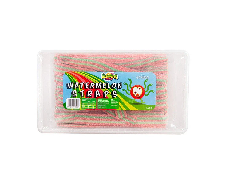 Lollinauts Sour Straps Tub - Watermelon 1.2kg