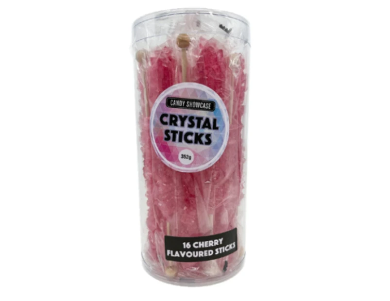 16pk Hot Pink Cherry Crystal Sticks 352g