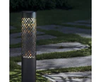 70cm Solar Bollard Light 2 Pack Metal Outdoor Pathway Garden Lights
