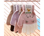 Winter Warm Gloves Boys Girls Kids Outdoor Playing Winter Gloves for 4-8 Years - Pink
