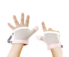 1 Pair Baby Prevent Bite Fingers Nails Glove for Toddler Infant Shower Gift - Two finger blue M