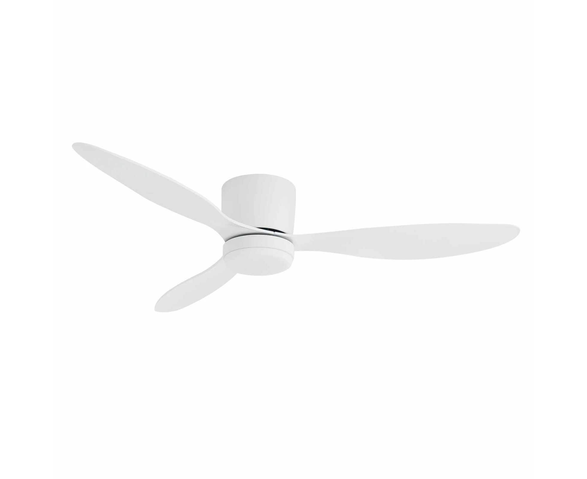 Ceiling Fan with Light Remote Control Overhead Electric Cooling Air Ventilation Quiet White Modern LED Lamp Indoor 3 ABS Blades 5 Speed Timer 132cm