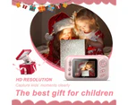 Kids Camera with Tripod Rotatable Lens Digital Camera for Kids 1080P Video Camera Digital Video Camcorder Birthday Christmas Gifts with 32GB SD Card(Pink)