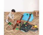 Bopeep Toy Train Set Track DIY Wooden Thomas Miniature Magnetic Trains Xmas Gift