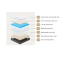 Bedra Single Mattress Cool Gel Foam Bonnell Spring Luxury Pillow Top Bed 22cm