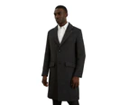 Burton Mens Wool Blend Single-Breasted Coat (Black) - BW1226