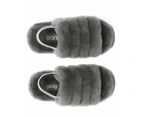 Ugg Australian Shepherd Kids Puffy | Double Faced Sheepskin Upper - Kids - House Shoes - Grey