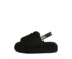 Ugg Australian Shepherd Kids Puffy | Double Faced Sheepskin Upper - Kids - House Shoes - Black