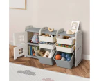 Bopeep Drawer Storage Cabinet Classified Toy Storage Rack Multi-layer 6 Cells - White