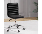 Artiss Office Chair Conference Chairs PU Leather Low Back Black