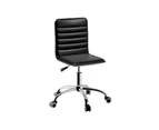 Artiss Office Chair Conference Chairs PU Leather Low Back Black