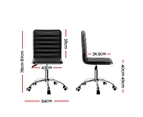 Artiss Office Chair Conference Chairs PU Leather Low Back Black