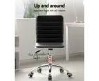 Artiss Office Chair Conference Chairs PU Leather Low Back Black